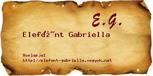 Elefánt Gabriella névjegykártya