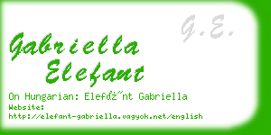 gabriella elefant business card